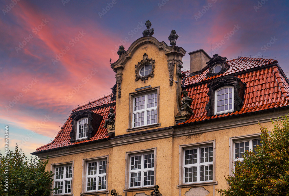 Fototapeta premium Beautiful medieval houses in the Old Town in Gdansk 