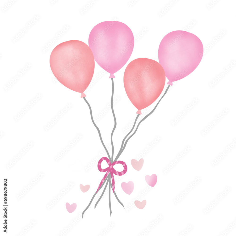 pink balloons with ribbon pink balloons with ribbon