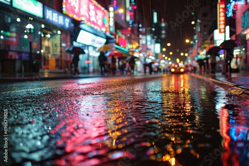 Rainy Night in a City