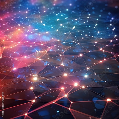 Network visualization. Great for stories of the Internet, connections, AI, technology, cyber defense and more. 