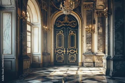 Opulent Elegance: Vintage Architectural Background with Luxe Design Elements