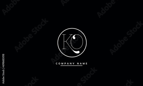 KO, OK, K, O Abstract Letters Logo Monogram
