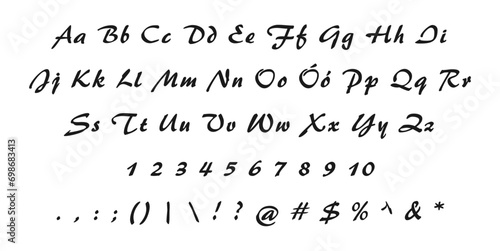 Font, uppercase, lowercase and numbers. Classic Lettering Minimal Fashion Designs. Typography modern serif fonts, regular decorative vintage concept. vector illustration