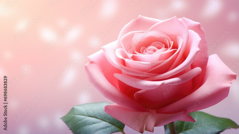 Fototapeta premium Pink rose background with copy space.