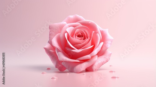 Pink rose background with copy space. © Thanaphon