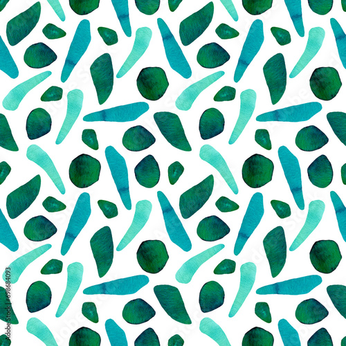 seamless pattern with abstract multicolored watercolor spots