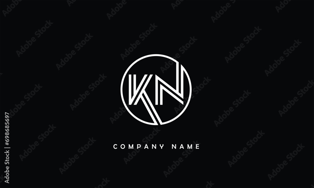 KN, NK, K, N Abstract Letters Logo Monogram KN, NK, K, N Abstract Letters Logo Monogram