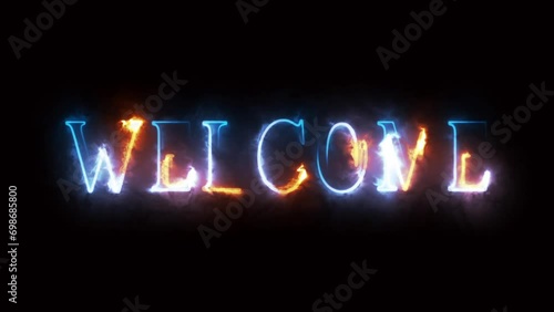 welcome vector lettering