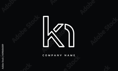 KN, NK, K, N Abstract Letters Logo Monogram