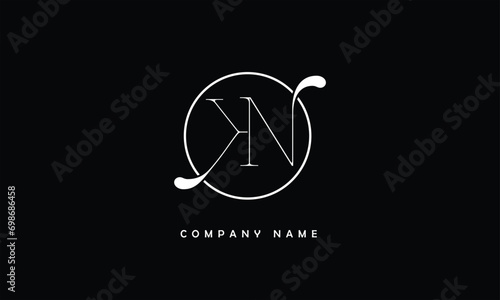 KN, NK, K, N Abstract Letters Logo Monogram