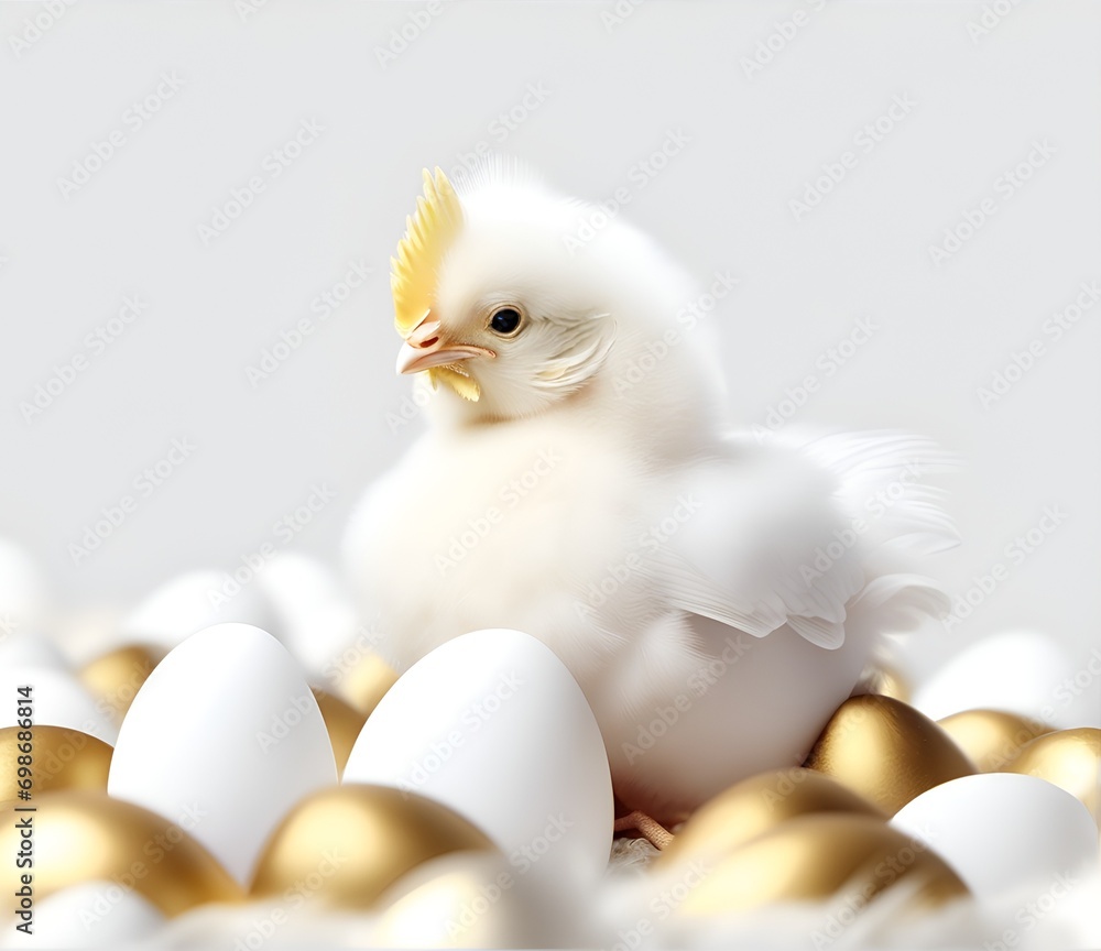 Happy Easter, chicken and eggs. Happy Easter, chicken and eggs.