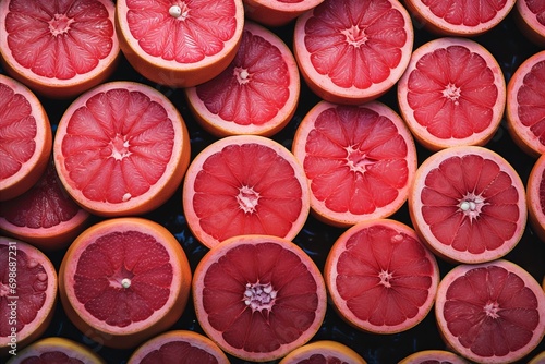 Juicy Grapefruit with Vibrant Colors and Irresistible Freshness - Dynamic Appeal