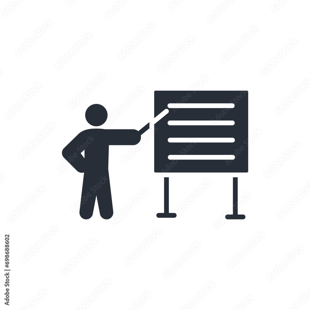 presenting icon. vector.Editable stroke.linear style sign for use web design,logo.Symbol illustration. presenting icon. vector.Editable stroke.linear style sign for use web design,logo.Symbol illustration.