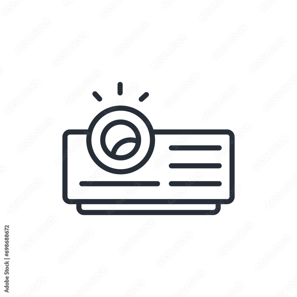 Projector icon. vector.Editable stroke.linear style sign for use web design,logo.Symbol illustration. Projector icon. vector.Editable stroke.linear style sign for use web design,logo.Symbol illustration.