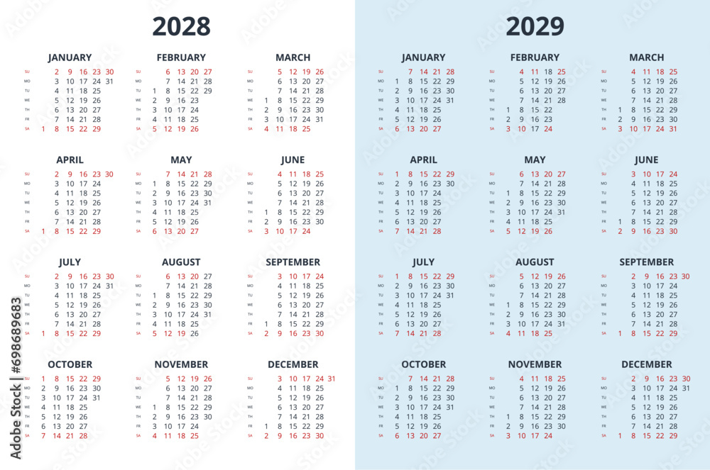 Calendar Planner for 2028, 2029. Calendar template for 2028, 2029. Corporate and business calendar 28, 29. Week Starts on Sunday Calendar Planner for 2028, 2029. Calendar template for 2028, 2029. Corporate and business calendar 28, 29. Week Starts on Sunday