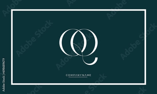 Alphabet letters OQ or QO logo monogram photo