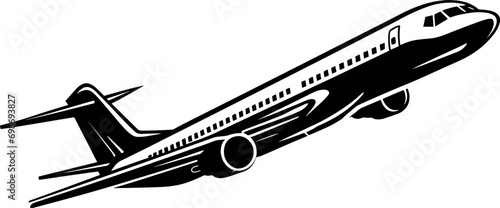 airplanes vector icon on white background, airplane vector Illustration. AI generated illustration.