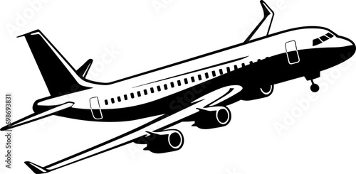 airplanes vector icon on white background, airplane vector Illustration. AI generated illustration.