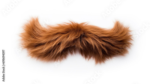 Brown Mustache. Isolated on white background