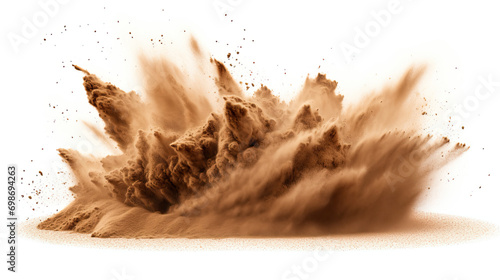 Fotografie, Obraz Sand explosion, with vibrant splashes of gold