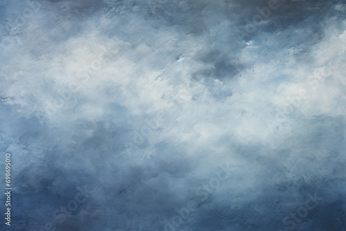 Smokey Canvas, Abstract Tones in Dark Blue and White