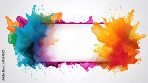 Creative Frame Design with Colorful Splash