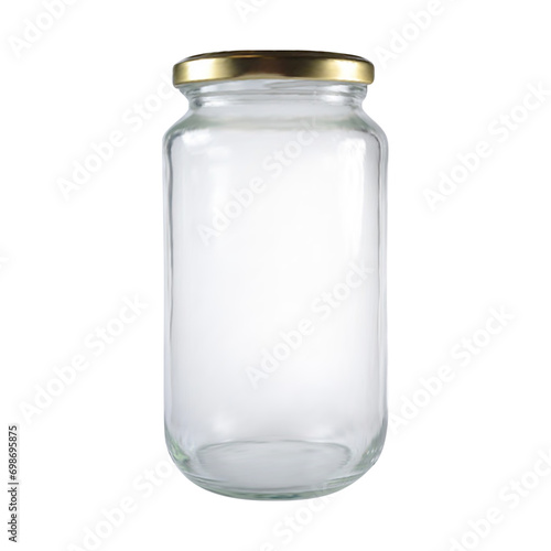 3d realistic vector icon. Glass jar.Clear Full Glass Jar For Branding