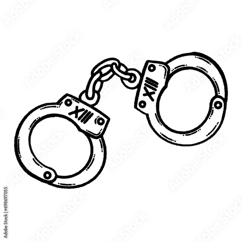 svg burglar mischief doodle element set