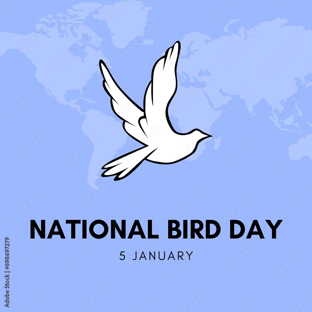 Fototapeta premium National birds day , Banner , Poster