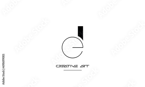 DE, ED, D, E abstract letters logo monogram