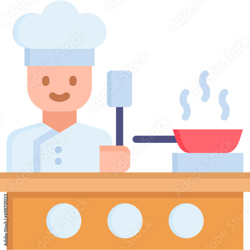 Chef Cooking Icon