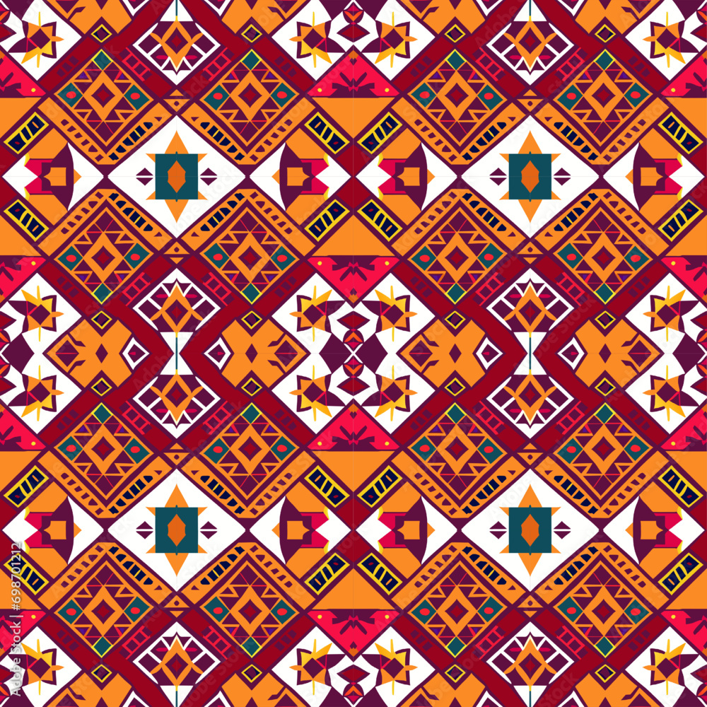 Seamless geometric African pattern. Ethnic ornament on the carpet ...