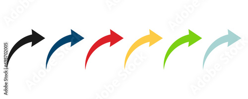 Arrow icon set. Arrow symbols. Arrow of different colored.
