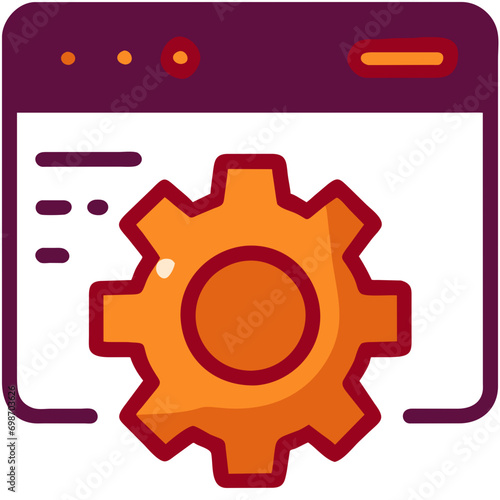 Settings gear with preferences. vektor icon illustation
