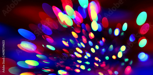 Festive lights bokeh in multicolor