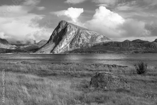 Storsandnes, located on the northern coast of Flakstadoy, Lofoten Islands, Norway