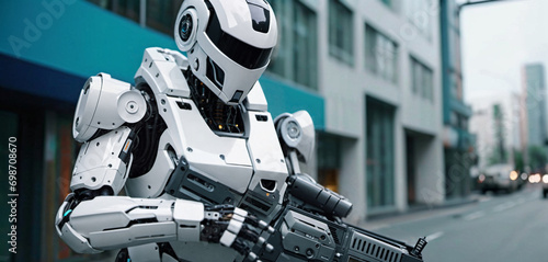 humanoid android robot with...