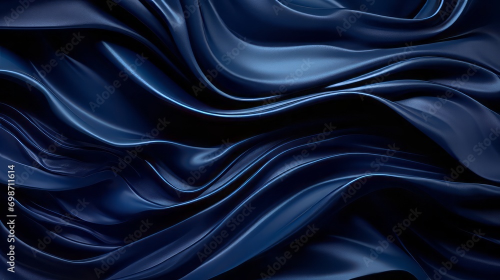 Fototapeta premium dark blue waves paint background.