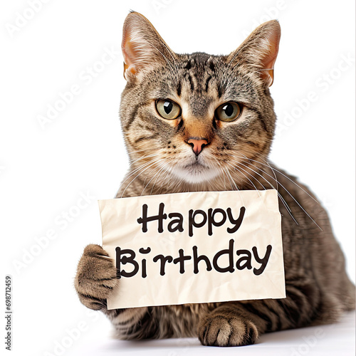 Cat saying Happy Birthday
