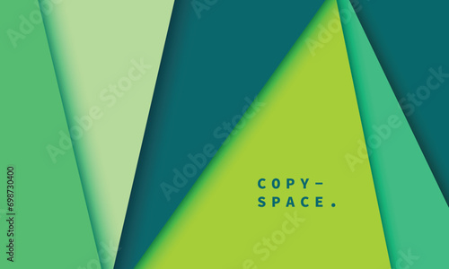 Abstract geometric background. Minimalist green geometry backdrop. Polygon background template copy space for poster, landing page, banner, cover, catalog, or cover.