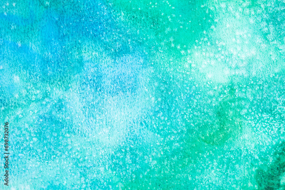 Fototapeta premium abstrakter Hintergrund mit Aquarellfarben in blau, grün, türkis