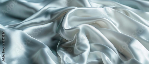 Beautiful folds of silk white fabric, texture background