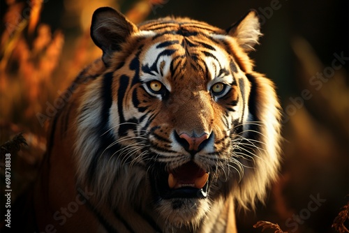 Natures royalty a detailed tiger portrait in the heart of the forest © Jawed Gfx