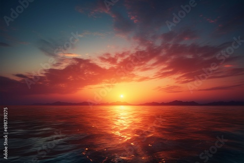 Seas awakening a breathtaking background of sunrise over the sea