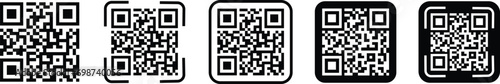 Scan QR code icon in flat set. Digital scanning code. isolated on transparent background QR code scan for smartphone. Mobile application QR code for payment and phone. vector for apps and website