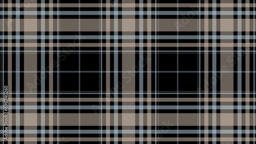 Blue and beige check plaid in the black background