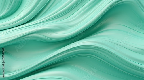 green abstract background with waves.