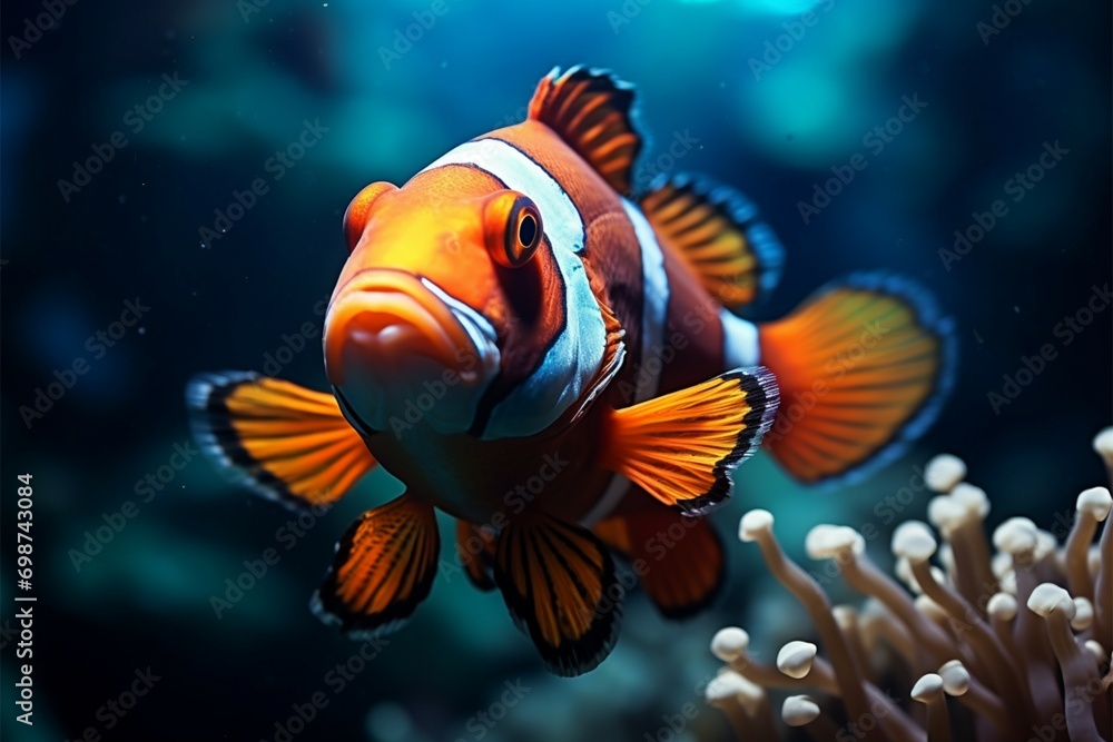 Gorgeous fish in a sea portrait, showcasing underwater splendor Gorgeous fish in a sea portrait, showcasing underwater splendor