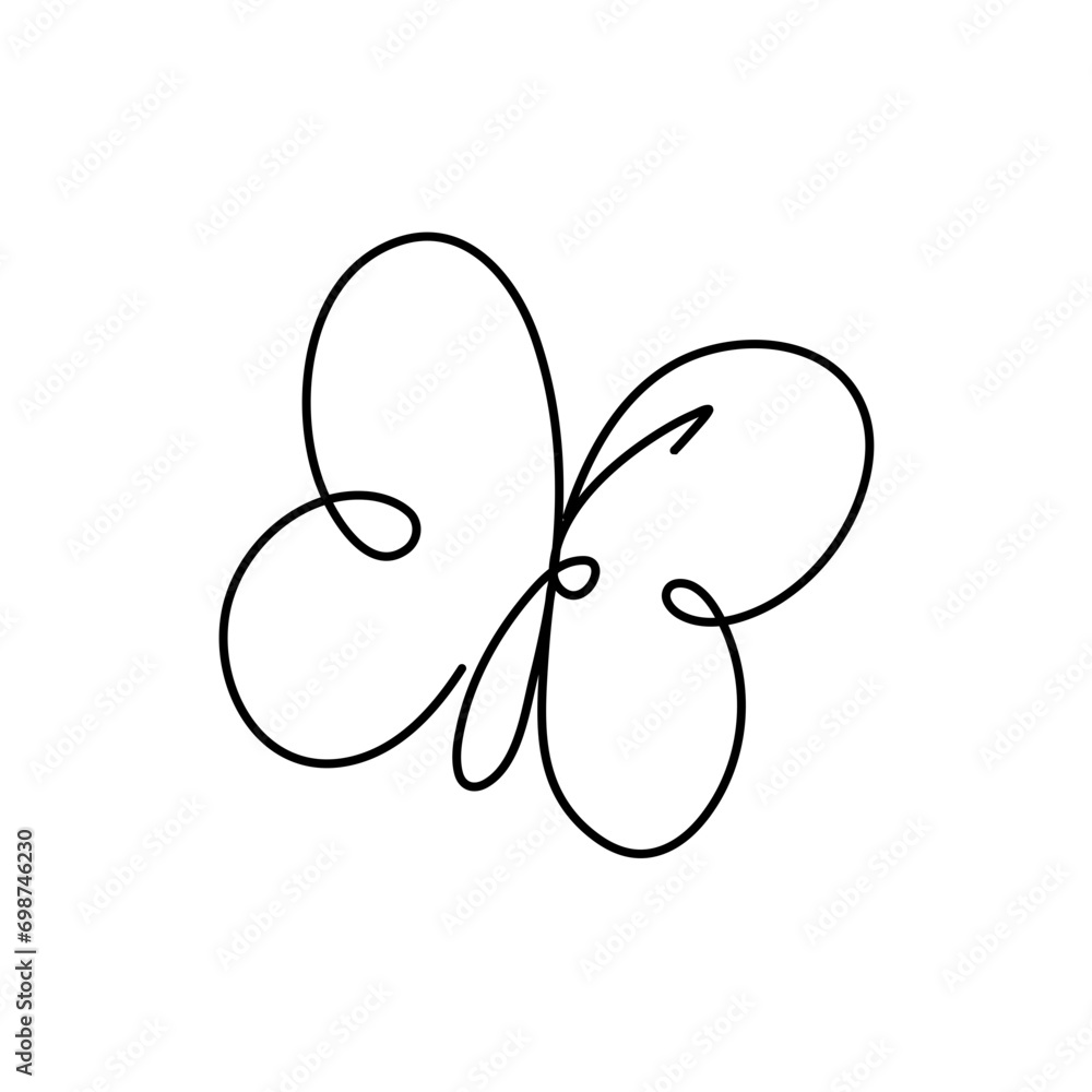 Butterfly continuous line drawing Butterfly continuous line drawing