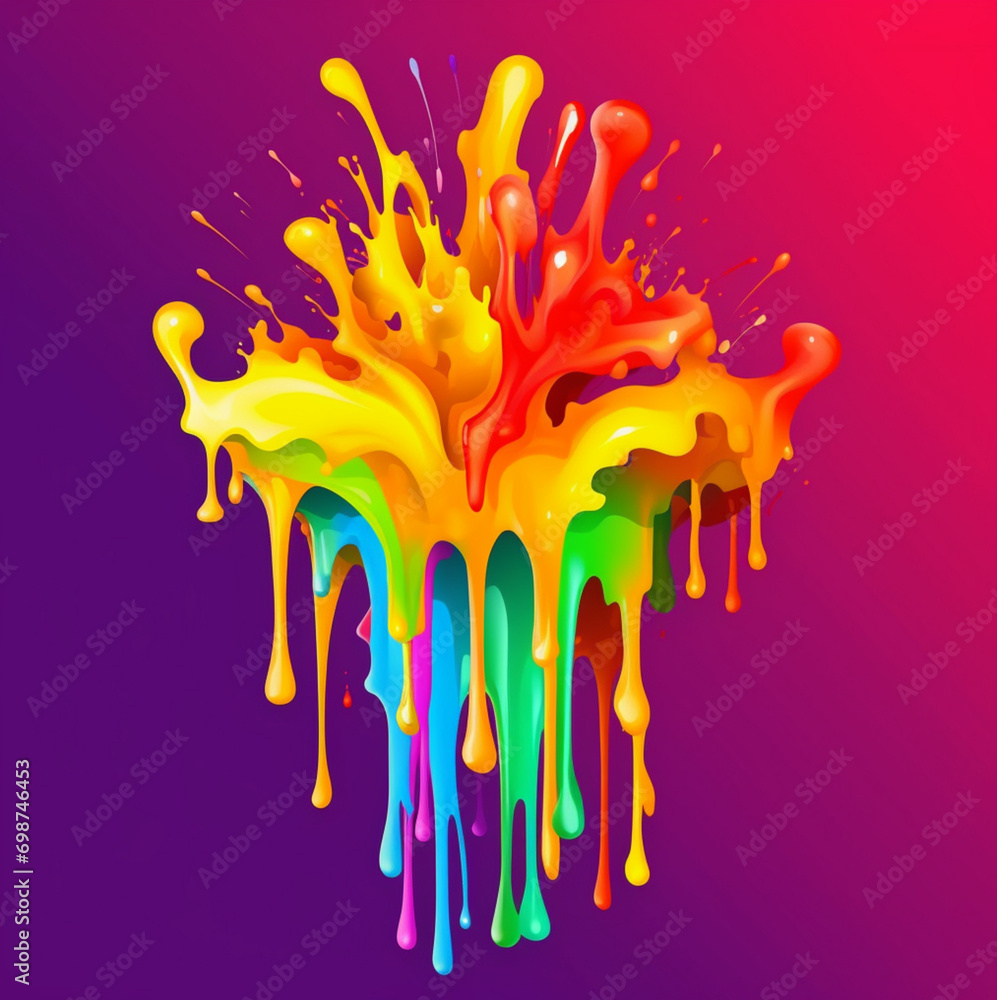 colorful splashes